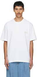 Solid Homme White Solid Back Logo T-shirt