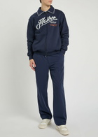 Malbon Maxewell Logo-print Cotton Sweatshirt Navy