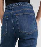 Frame Braided high-rise flared jeans