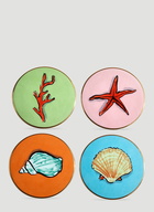 Set of Four Il Viaggio di Nettuno Coaster in Multicolour