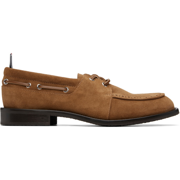 Photo: Thom Browne Brown Calf Suede Boat Shoes