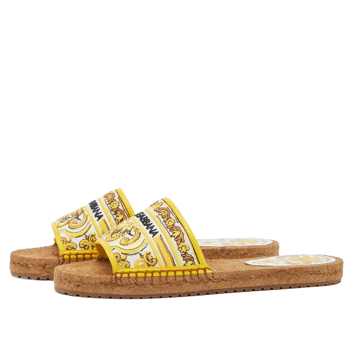 Dolce & Gabbana Women's Raffia and Printed in Espadrille