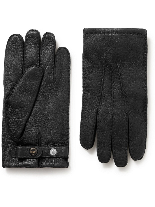 Photo: DENTS - Hampton Cashmere-Lined Full-Grain Leather Gloves - Black