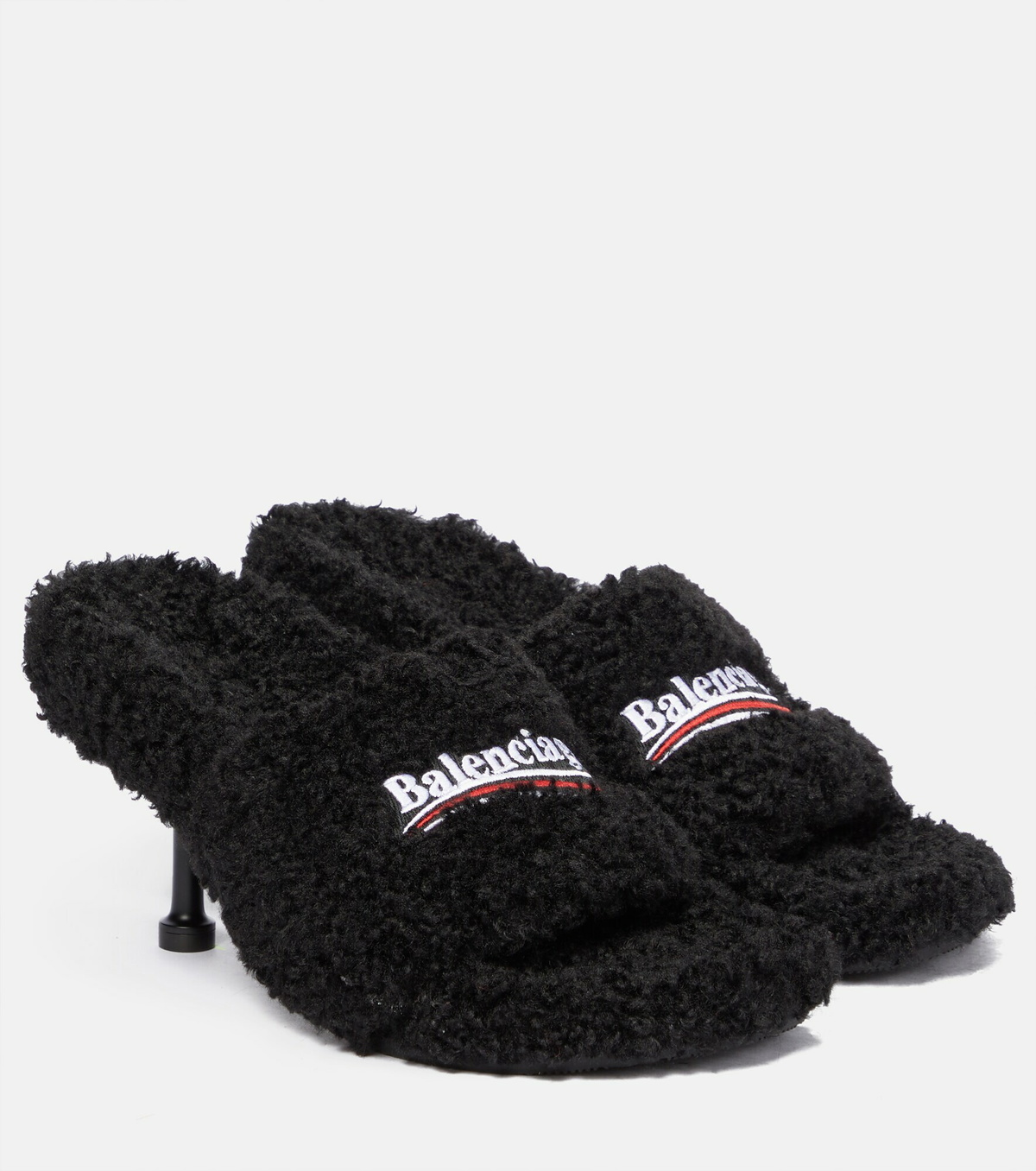 Balenciaga - Furry 80 faux shearling sandals Balenciaga