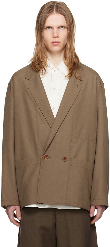 Photo: LEMAIRE Brown Double Breasted Blazer