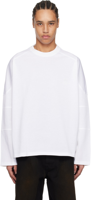Photo: WOOYOUNGMI White Shoulder Cut Long Sleeve T-shirt