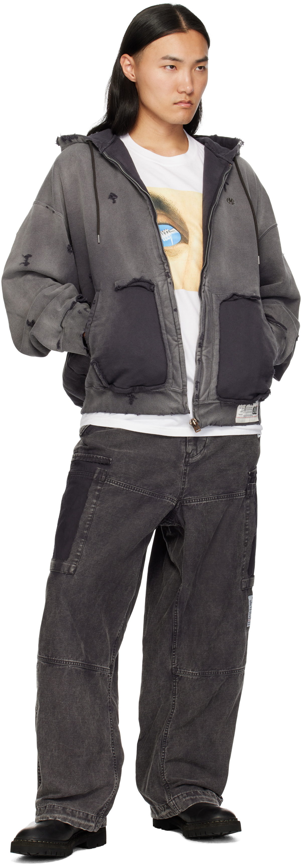 MIHARA YASUHIRO｜HOOD/ZIP-UP (A10HD581 BLACK) MIHARA YASUHIRO｜HOOD/ZIP-UP (A10HD581 BLACK) Maison MIHARA