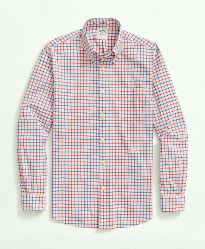 Photo: Brooks Brothers Men's Stretch Performance Series, Check Sport Shirt | Red/Blue