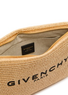 Givenchy Logo-embroidered Raffia Pouch - Natural - One Size