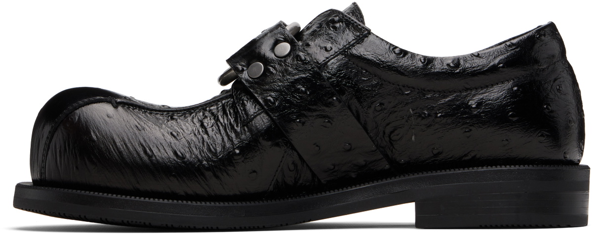 Martine Rose Black O-Ring Bulb Toe Loafers