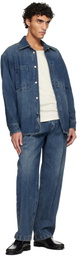 WOOYOUNGMI Blue Corduroy Denim Jeans