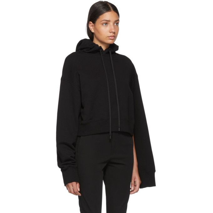 【MAISON MARGIELA】SIDE SPLIT HOODIE Maison Margiela Black Underarm Slit Hoodie Maison Margiela