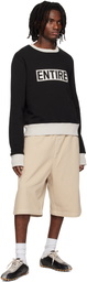 Entire Studios Black Contro Crew Sweatshirt