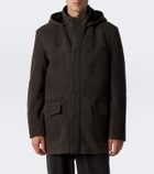 Thom Sweeney Hooded suede parka
