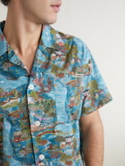 Derek Rose - Ledbury 100 Printed Cotton Pyjama Set - Blue