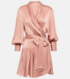 Zimmermann Silk satin wrap dress