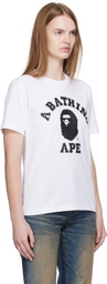 BAPE White Crystal Stone College T-shirt