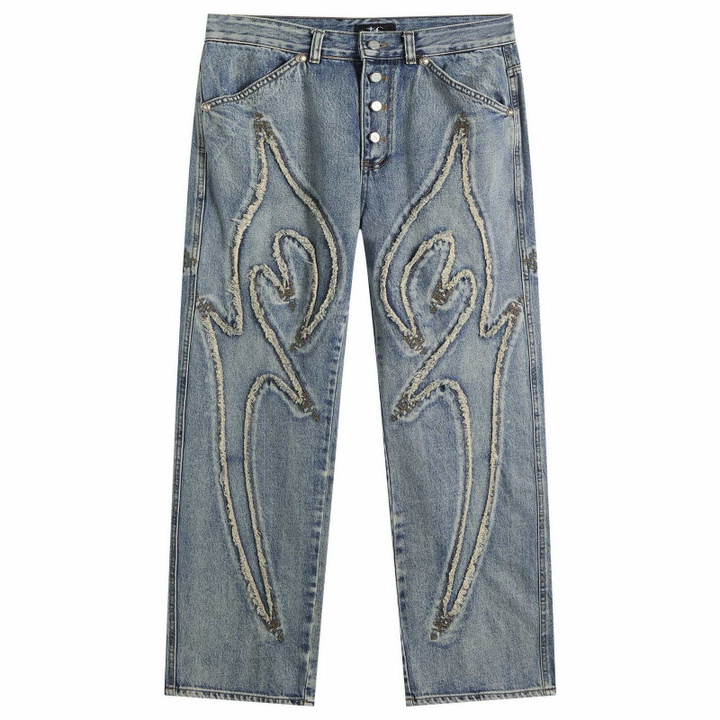 Photo: Thug Club Men's Tribal Denim Jeans in Blue