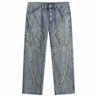 Thug Club Men's Tribal Denim Jeans in Blue