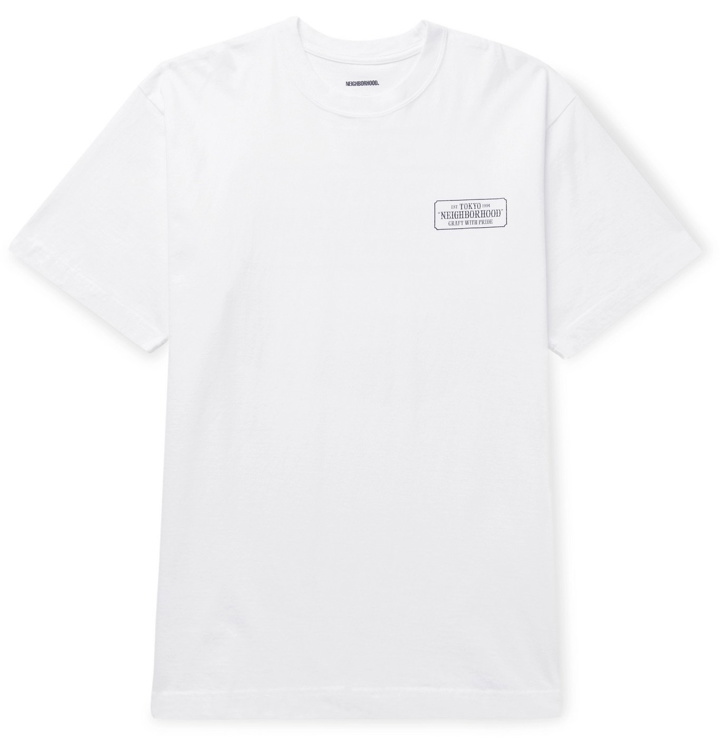 Photo: Neighborhood - Bar & Shield Logo-Print Cotton-Jersey T-Shirt - White