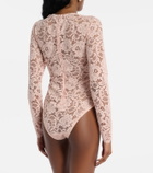 Self-Portrait Floral lace bodysuit