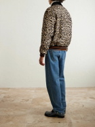 Valentino Garavani - Leopard-Print Wool-Twill Bomber Jacket - Brown