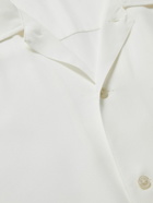 BODE - Camp-Collar Printed Silk Crepe de Chine Shirt - White