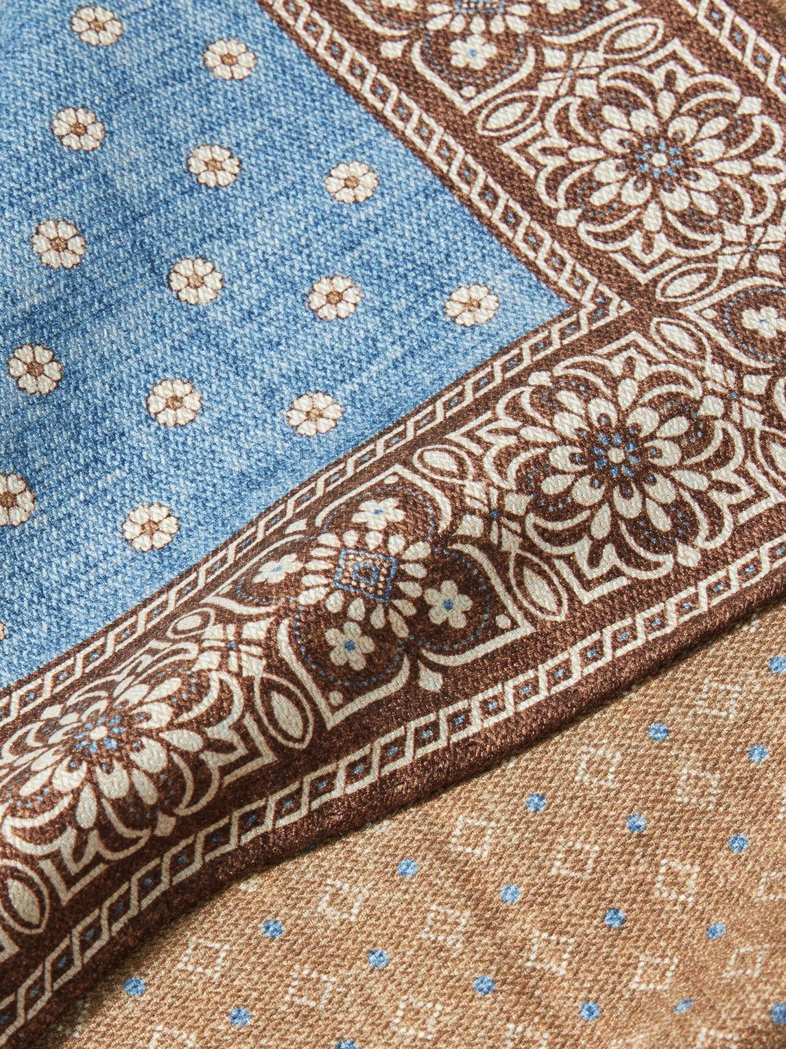 Favourbrook - Osterley Floral-Print Silk-Twill Pocket Square