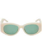 Casablanca Men's Wave Sunglasses in Cream/Gold