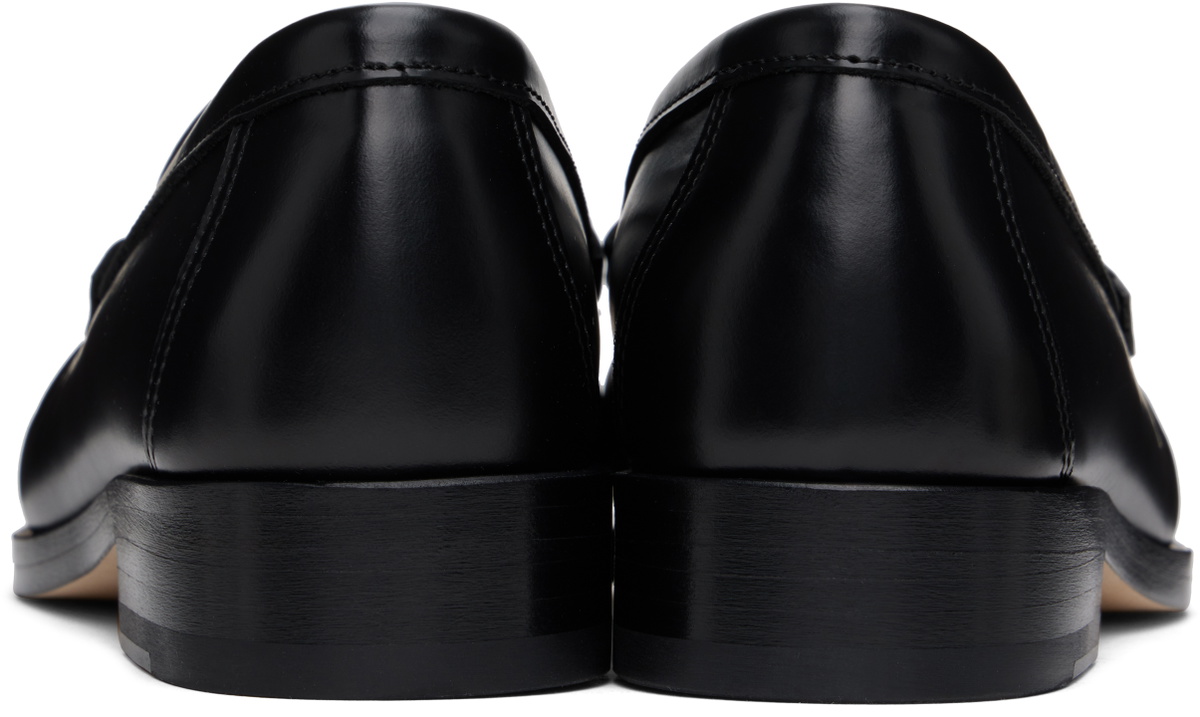 Legres Black Ruched Loafers