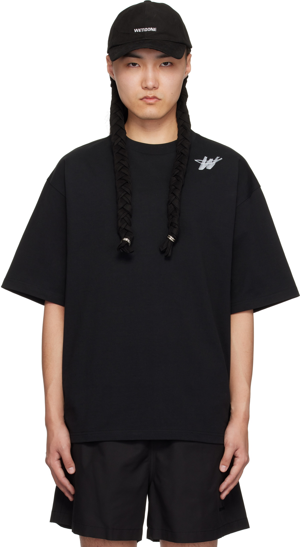 Wd Merch We11done Black WD Logo T-shirt We11done