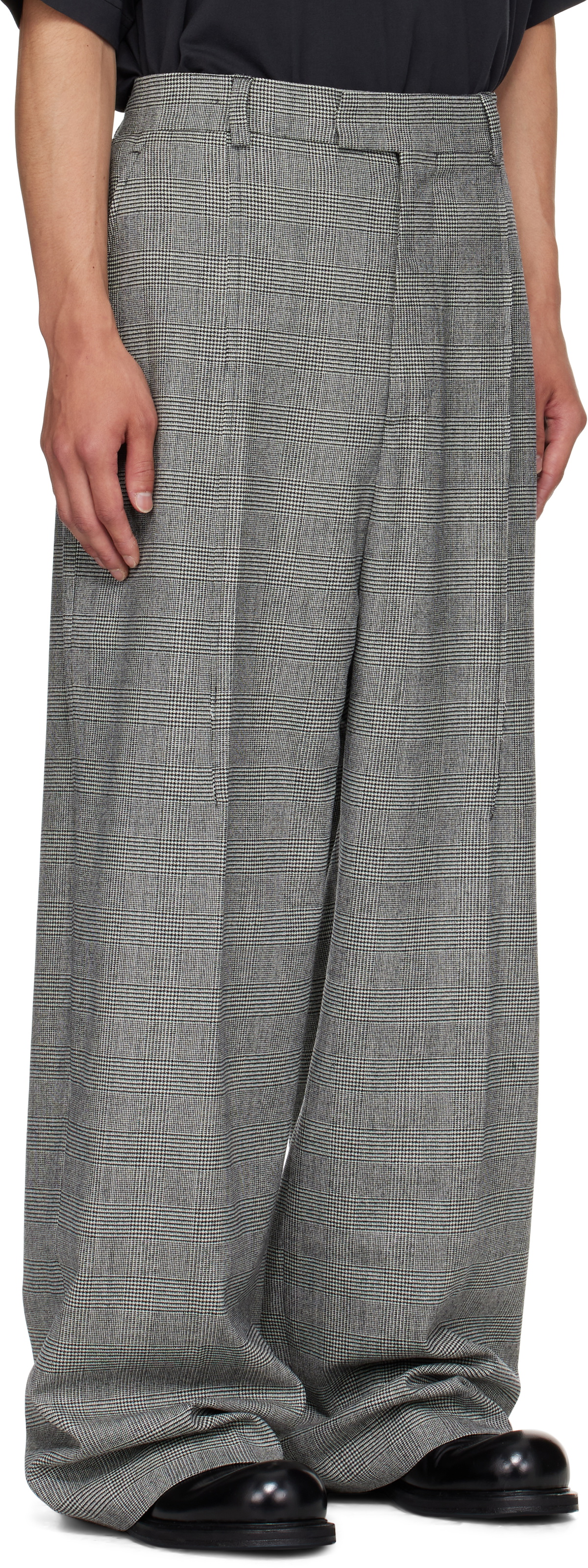 VETEMENTS Gray Cut Baggy Tailored Trousers