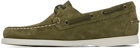 Sebago Green Portland Flesh Out Boat Shoes