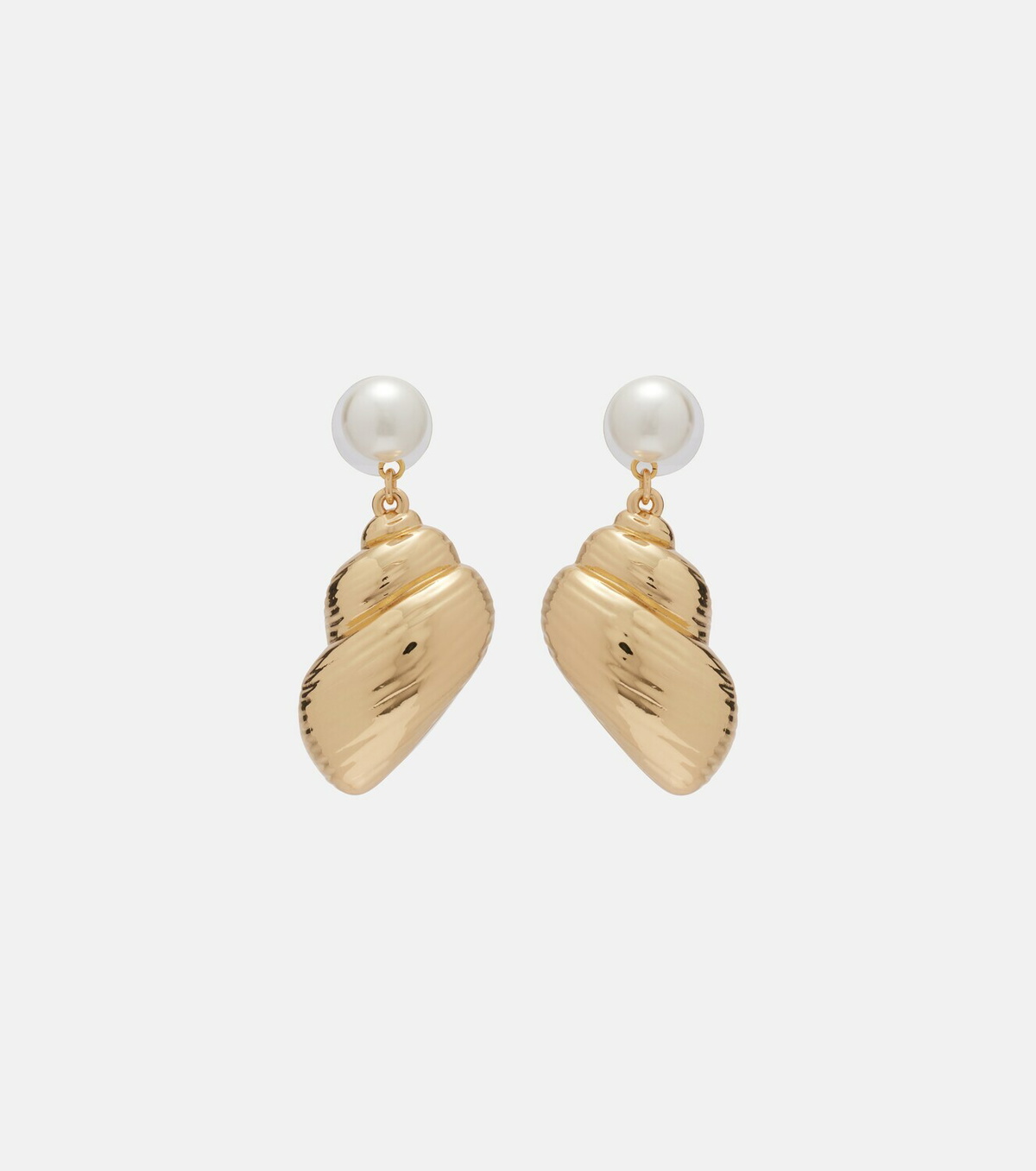 Self-Portrait Faux pearl-embellished drop earrings