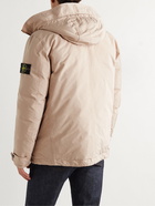 Stone Island - Logo-Appliquéd Shell Hooded Down Jacket - Neutrals