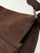 LOEWE - Puzzle Edge Large Logo-Debossed Nubuck Messenger Bag