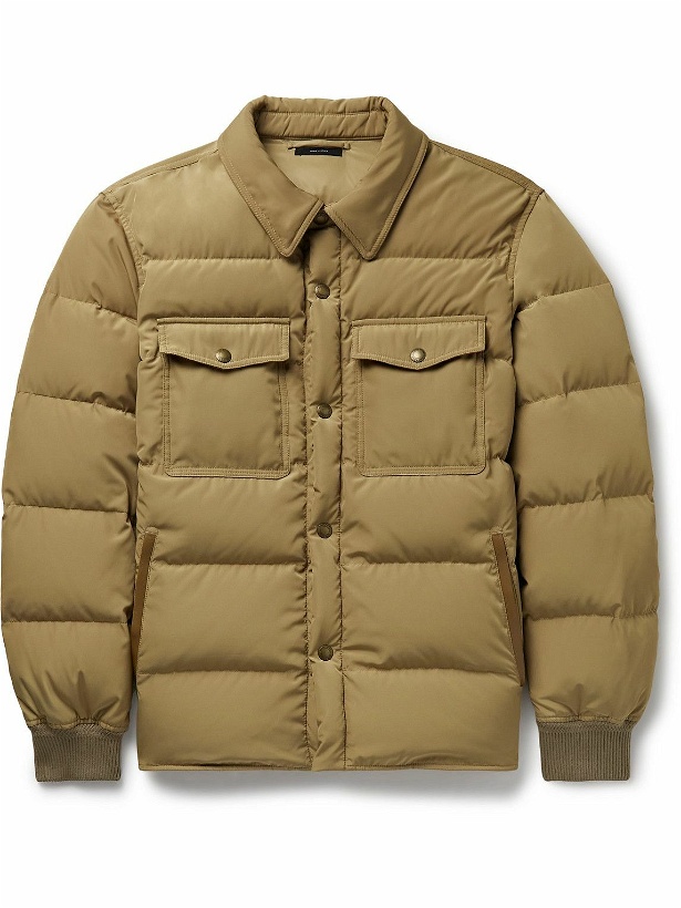 Photo: TOM FORD - Quilted Shell Down Shirt Jacket - Neutrals