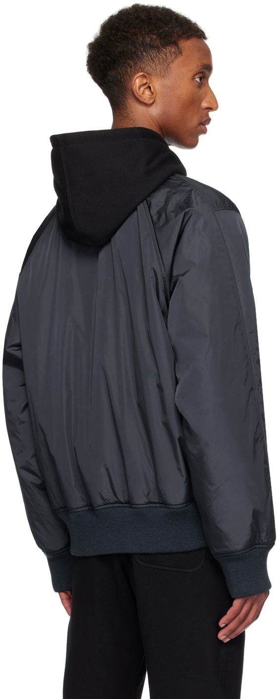 Reigning Champ Navy ECONYL Satin Nylon Stadium Jacket