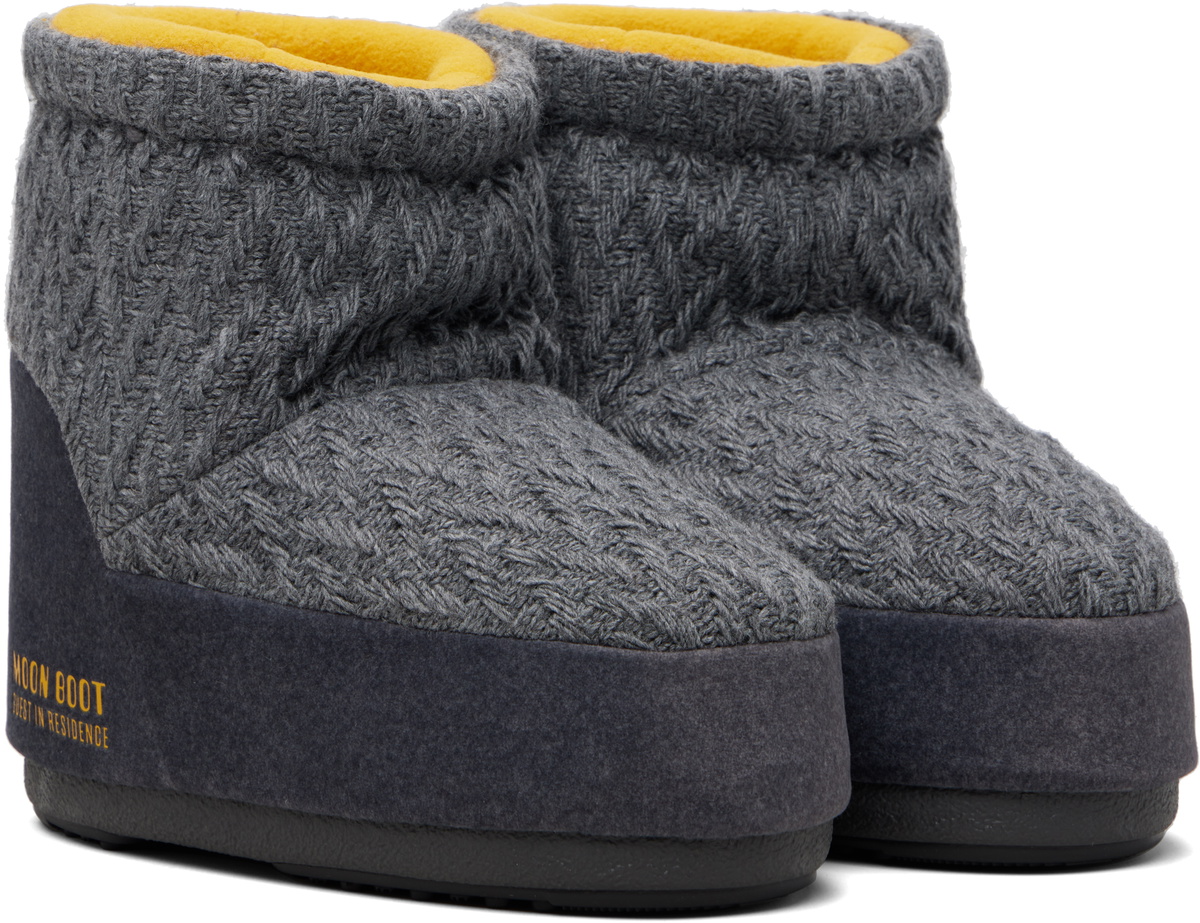 Guest in Residence Gray Moon Boot Edition Icon Low No Lace Knit Boots