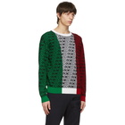 Moschino Multicolor Wool Fantasy Print Sweater