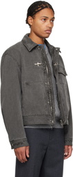 Solid Homme Gray Garment Dyeing Loop Jacket