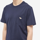 Maison Kitsuné Men's Profile Fox Patch Pocket T-Shirt in Navy