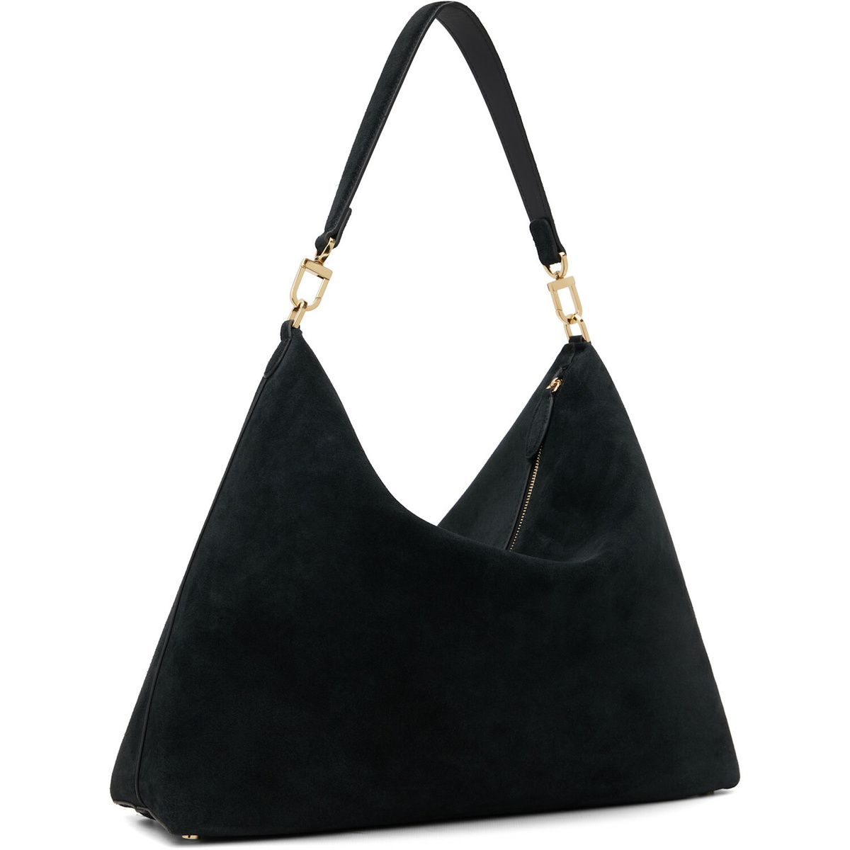 TOTEME Black Medium Bevel Suede Bag