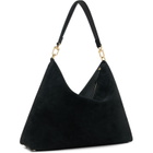 TOTEME Black Medium Bevel Suede Bag