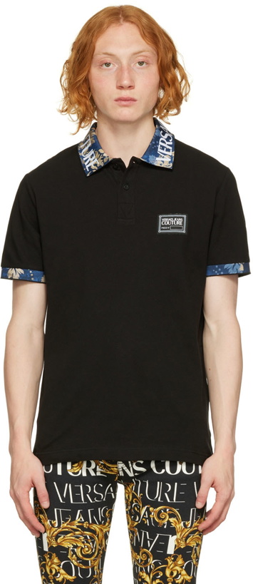 Photo: Versace Jeans Couture Black Tapestry Polo