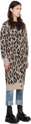 R13 Beige & Tan Long Leopard Cardigan