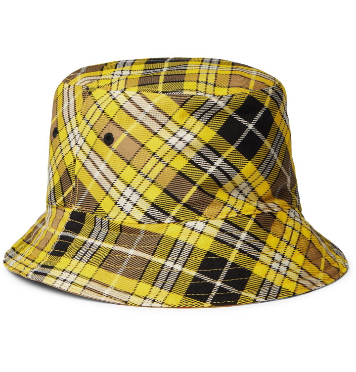 Photo: BURBERRY - Reversible Checked Wool-Blend Twill Bucket Hat - Neutrals