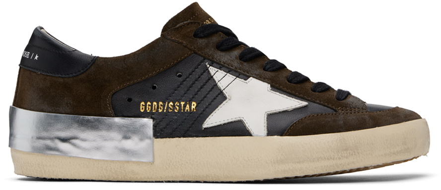 Golden Goose Black & Brown Super-Star Penstar Sneakers
