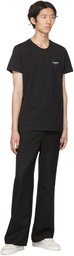 Balmain Black Flocked T-Shirt