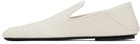 Bottega Veneta White Adamo Slippers